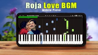 Roja Love BGM Piano Cover | Synthesia Mobile | Tamil Piano Tutorial | Kadhal Rojave Piano