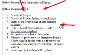 Python 1 Getting Started with Eclipse