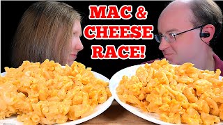 ASMR MAC \u0026 CHEESE RACE MUKBANG EATING SOUNDS