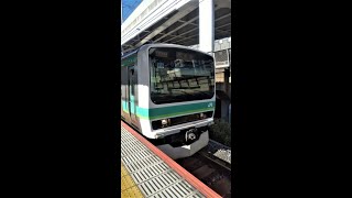 【日暮里駅】常磐快速線（JR東日本E231系電車）上野駅行の到着（東京都荒川区・鉄道） JR EAST Joban Line at Nippori Station Tokyo JAPAN TRAIN