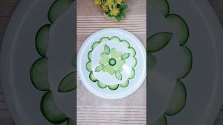 vegetables cutting style l Cucumber carving art l salad ideas #cuttingfruit #art #cookwithsidra