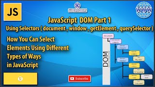 Javascript DOM Tutorial Part 1 [ Selectors ] How to Select HTML Elements Using Javascript