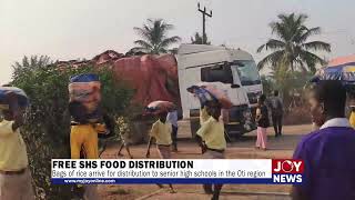 Free SHS food distribution: Bags of rice arrive for distribution to schools in Oti Region