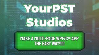 C#/WPF Tutorial - Multi Page WPF Application (The EASY Way!!!!) - (C#/WPF/Visual Studio)
