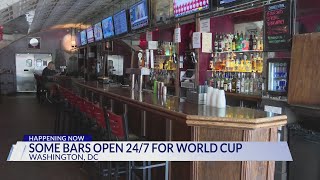 Which DC bars are open for 24 hours during the Women's World Cup?
