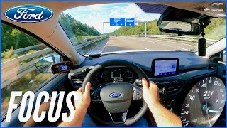 2022 Ford Focus Hybrid - POV Autobahn Top Speed Drive