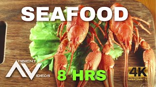 Seafood - 8 Hours of sea food videos for Background or relaxation, cooking