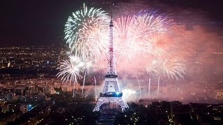 Eiffel Tower, Paris 2015 New Years Fireworks Show