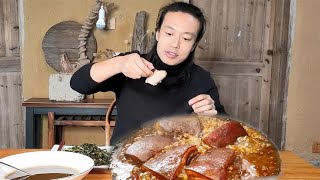 七斤猪肉做了一大盆卤大肉，大肉配大蒜，比红烧肉还好吃 |  Ziyunlu