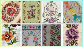 Top 100+ Amazing and Elegant Floral Cross stitch patterns || Charsuti Kerhai Ideas For Everything||