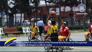 Se realizó partido de básquet en silla de ruedas por Día de la Persona con Discapacidad