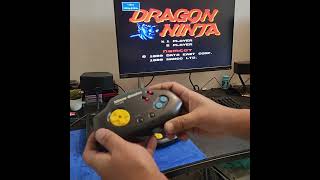 Dragon Ninja playing on Micro Genius 8 Bit retro gaming Console the Korean copy of Nintendo Famicom