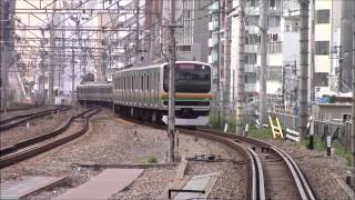 E231系1000番台湘南新宿ライン平塚行き（K15）恵比寿入線