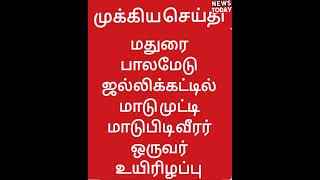 பாலமேடு ஜல்லிக்கட்டு மாடு முட்டி ஒருவர் உயிரிழப்பு