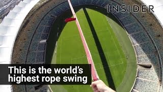 The world's highest rope swing