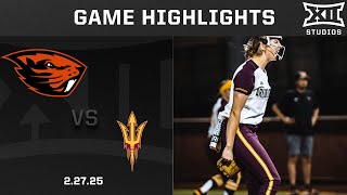 Oregon State vs. Arizona State (2.27.25) Highlights | 2025 Big 12 Softball