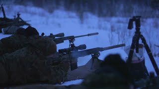 Marines Sniper Live-Fire In Arctic Cold Weather