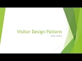 Visitor Design Pattern