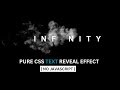 Prue CSS Text Reveal Form Smoke Animation Effect | CSS Animation Tutorial
