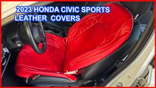 How to Install 2023  Honda Civic Sports leather Seat covers ?? 👌👌