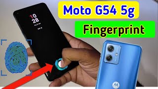 Moto g54 5g display fingerprint setting/Moto g54 5g fingerprint screen lock/fingerprint sensor
