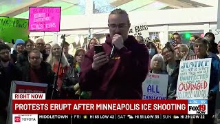 Hundreds protest ICE in Cincinnati following deadly Minneapolis shooting