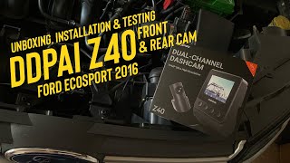 Ford Ecosport | How to Install DDPAI Z40 Front & Rear Camera