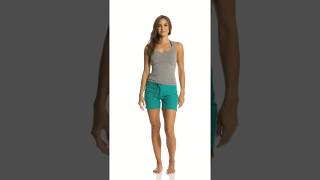 Prana Women's Rhythm \u0026 Groove Solid Elaine Boardshort | SwimOutlet.com