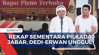 Rekap Sementara Pilkada Jabar Dedi Mulyadi-Erwan Setiawan Unggul, Begini Persebarannya