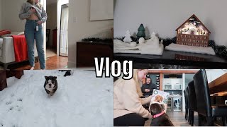 vlog| Cedar's first time in the snow, advent calendar \u0026 the best jeans