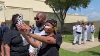Actor Jamie Foxx attends Floyd's memorial service