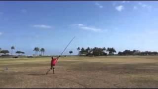 Casting a ulua  pole 140 yards