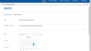 Zoom Meetings in Blackboard Instructions for Faculty