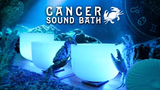 Cancer Sign Sound Bath || Zodiac Meditation Music | Singing Bowls Sleep Music | Calming Water Sounds