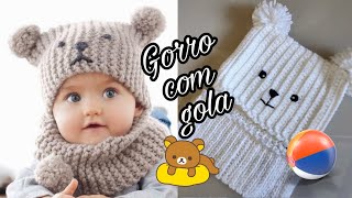 🌼 Gorro com gola bichinho