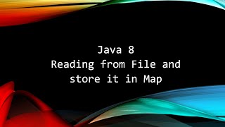 Converting file to map using java 8