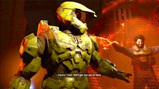 Master Chief Saves The Pilot From Escharum Halo Infinite Campaign Story 2021