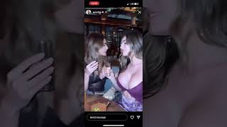 Only fans model , lyna Perez kissed her friend on Instagram live . 😱must watch