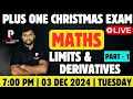 Plus One Christmas Exam | Maths | Limits and Derivatives | Pi-rates-learning