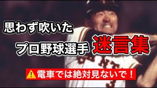 【迷言集】電車では見ないでください。プロ野球選手迷言集