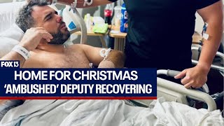 ‘Ambushed’ Florida deputy heads home for Christmas