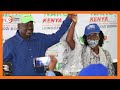 Raila Odinga and Martha Karua arrive in Kibera for a campaign rally