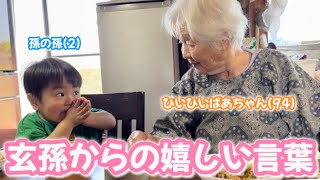 【94歳と2歳】高祖母が作る焼きそばに玄孫も大興奮