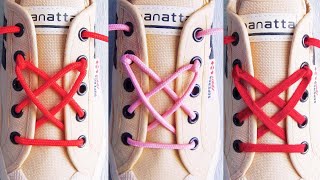 ハートの形になる靴ひもの結び方　靴紐アレンジ　how to tie shoelaces