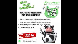 @SALEM TuMart 100% Fresh Cow Milk Direct from Farm to your home everyday