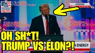 HOLY SH*T! Visibly Nervous Trump LOSES IT ON STAGE over Elon Musk!