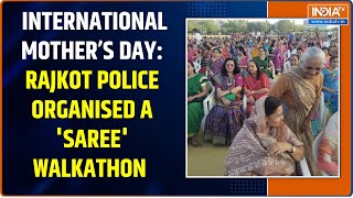 International Mother’s Day: Gujarat Police Organises ‘saree’ Walkathon In Rajkot