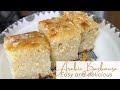 Easy semolina cake | Syrian Turkish Basbousa cake Revani recipe | How to make basbousa with coconut