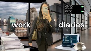 productive work week 💼 6am morning routines, first week of semester, self improvement, work vlog