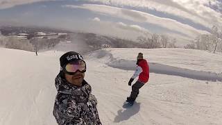 2018.3.18.北海道ルスツ East Mt.山頂からGoproで撮影